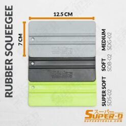 Alternative view of Super-D SDB-02 Black Rubber Squeegee Rakel Hitam Lentur