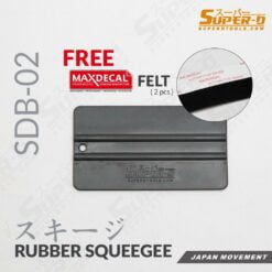 Super-D SDB-02 Black Rubber Squeegee Rakel Hitam Lentur