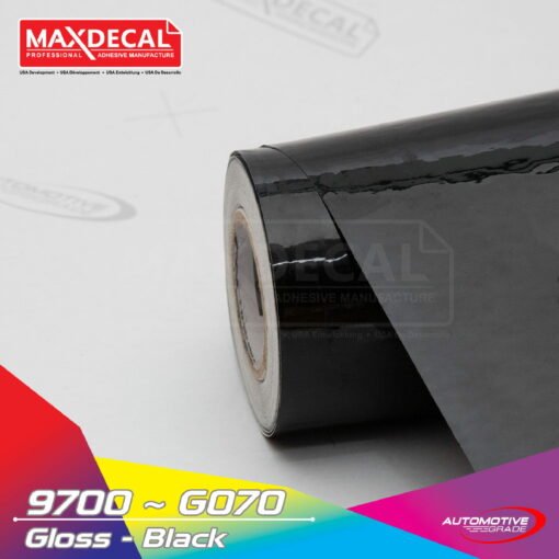 MAXDECAL 9700 G070 Black Gloss Car Wrap Film