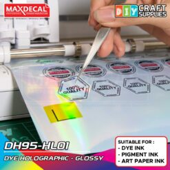 Alternative view of MAXDECAL DH95-HL01 Stiker Vinyl Hologram PET Inkjet Coating A3 Roll 32cm x 30m