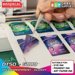 Alternative view of MAXDECAL DT50-G000 Stiker Vinyl Transparent PET Inkjet Coating A3 32cm x 30m
