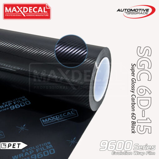 9600 SGC6D15 Super Gloss Carbon 6D (3D Texture with High Gloss Film)