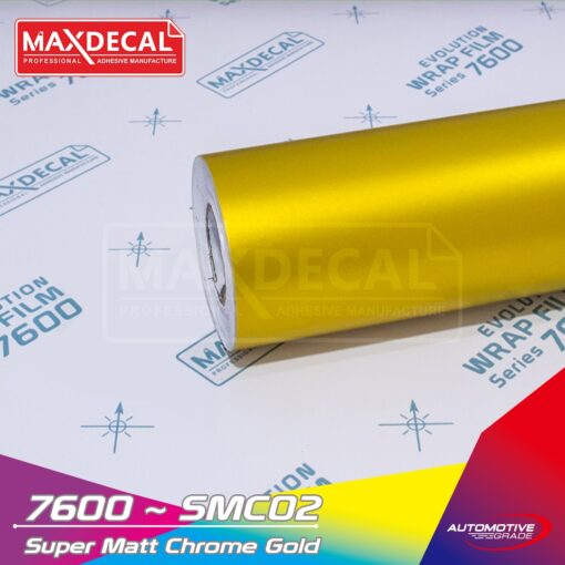 MAXDECAL 7600 SMC02 Super Matt Chrome GOLD