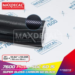 MAXDECAL 7600 PLUS-SGC6D15 Super Gloss Carbon 6D Black